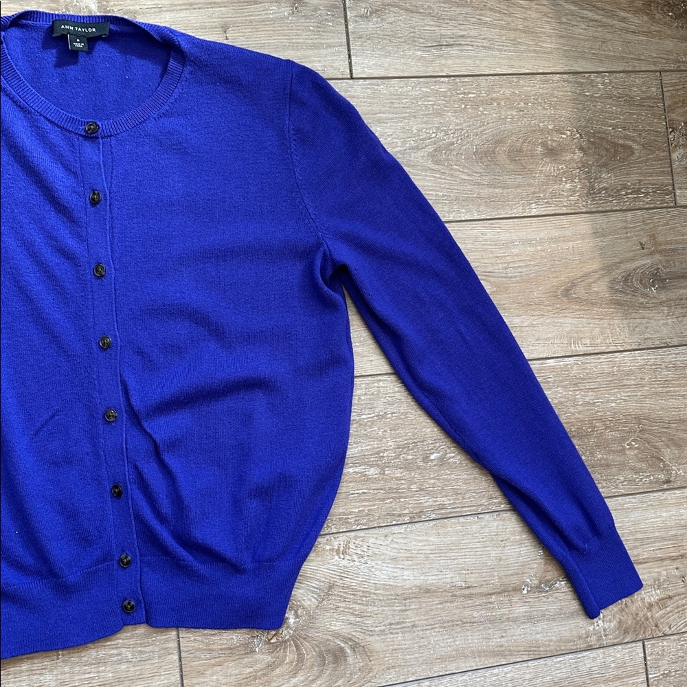 Ann Taylor Libery Purple Cadigan Sweater Size S - Picture 6 of 6